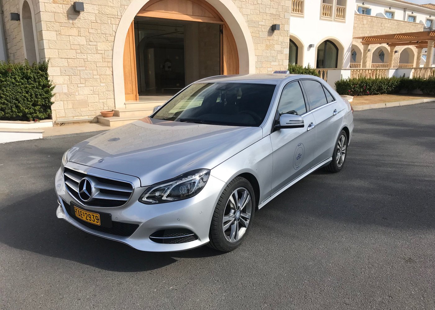 Grey Mercedes Taxi in Hersonissos, Crete Take a taxi to Hersonissos