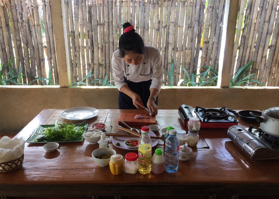 Learn traditional Vietnamese cuisine Thuan Thien Island Cooking Tour
