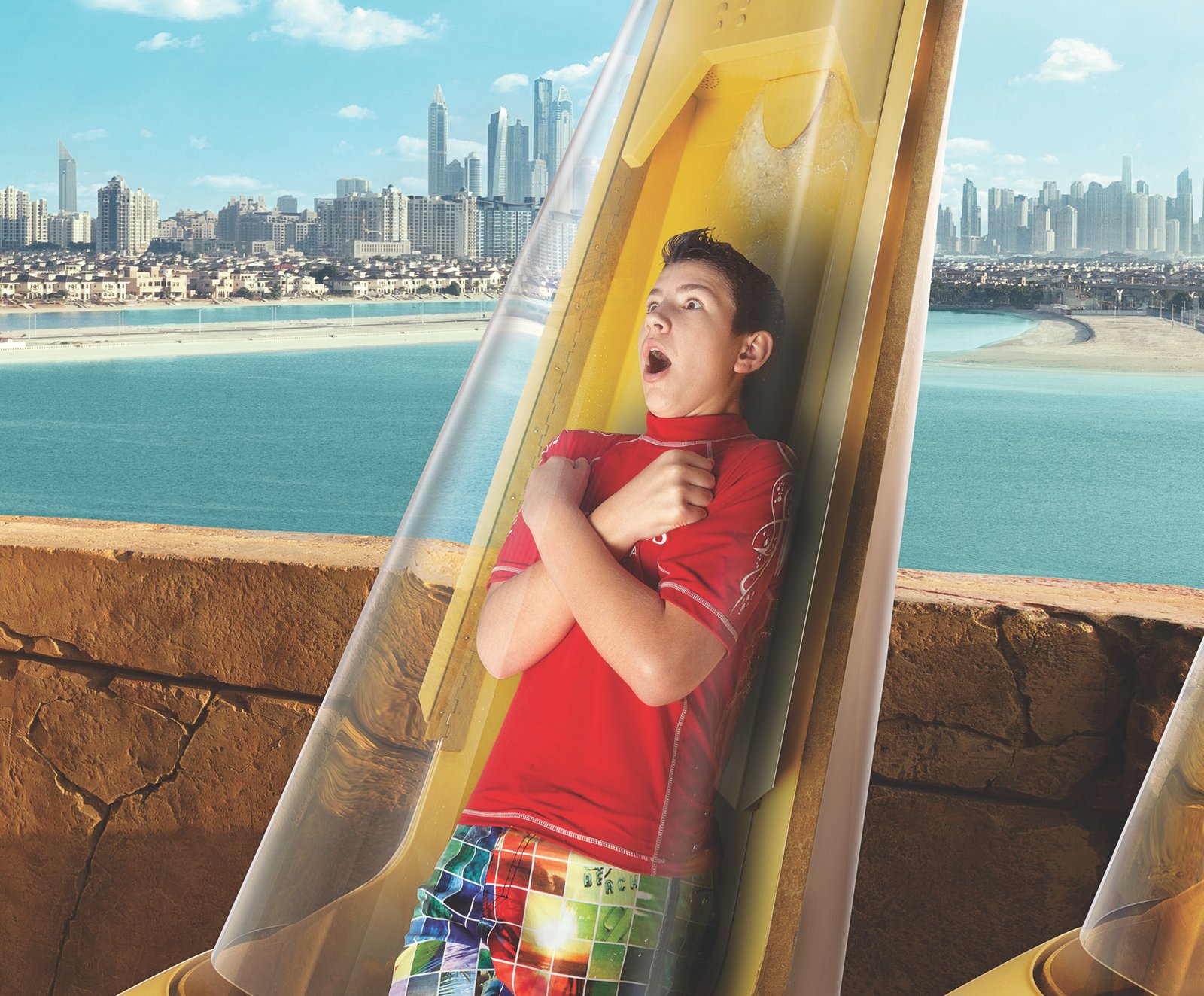 Transparent capsule of the "Poseidon's Revenge"attraction Poseidon's Revenge Attraction