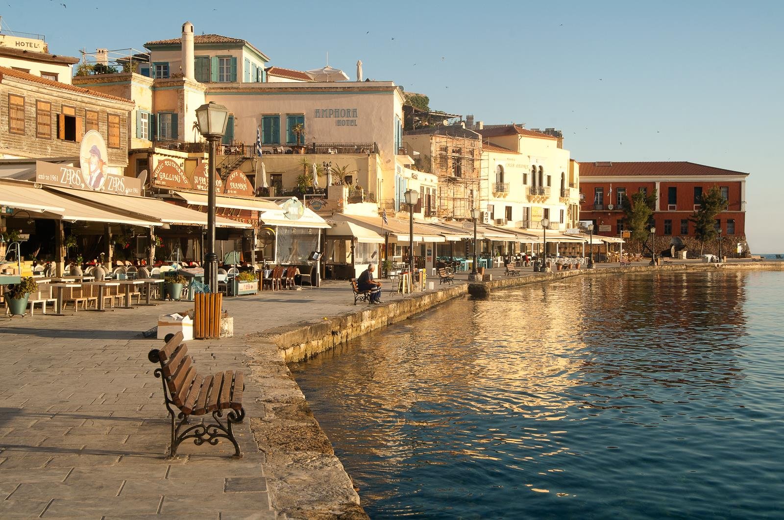 Photo of the old town promenade of Chania Old Town Promenade of Chania