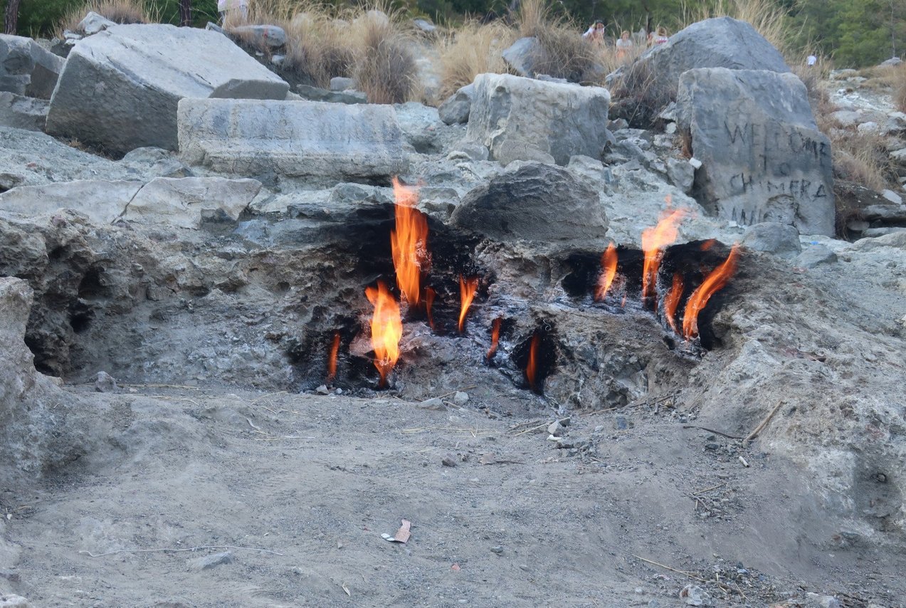 Dancing from Yanartash Mountain, Kemer Yanartash Mountain of Fire