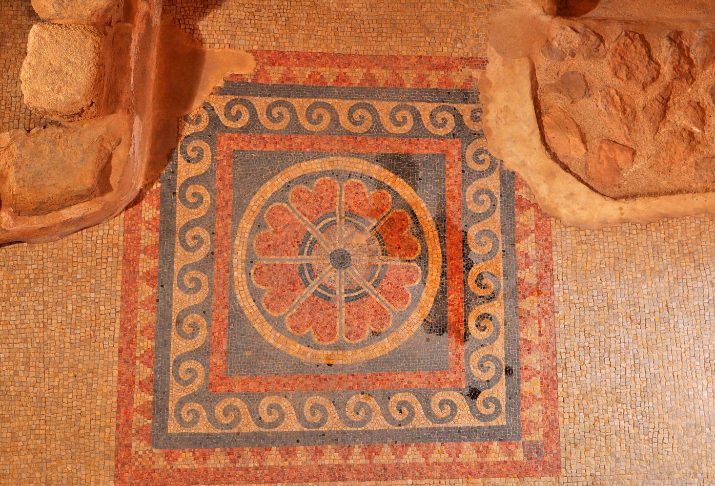 Remainder of the castle mosaic Castle mosaic