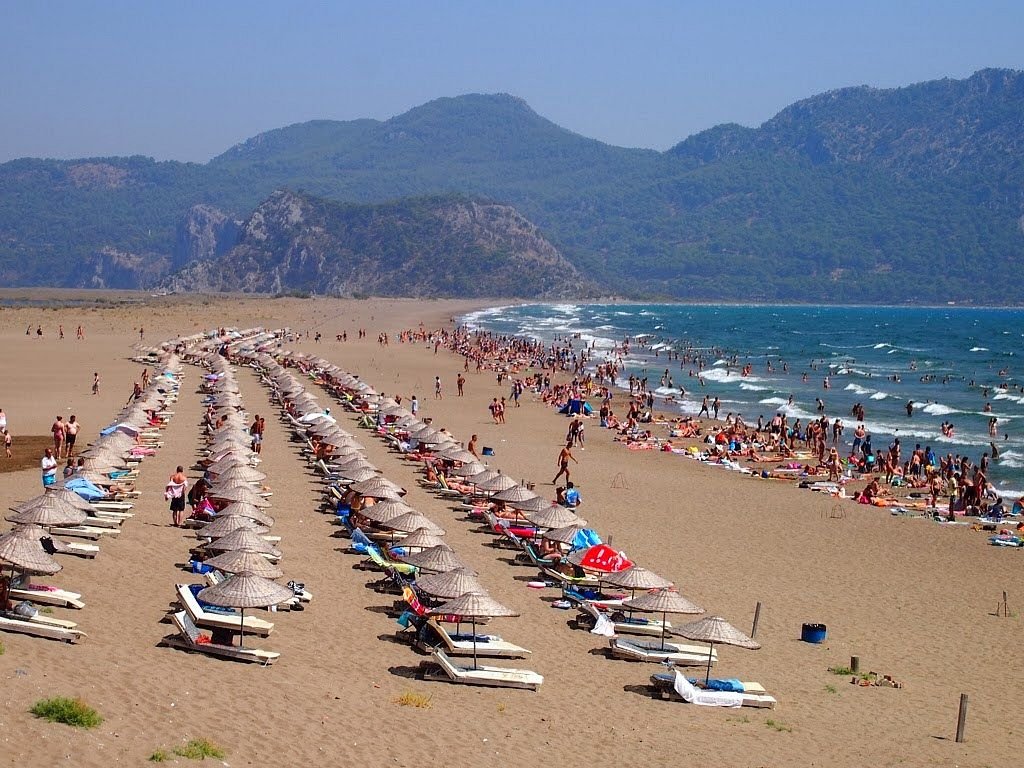 Pictured vacationers on Iztuzu beach Iztuzu Beach Holidays