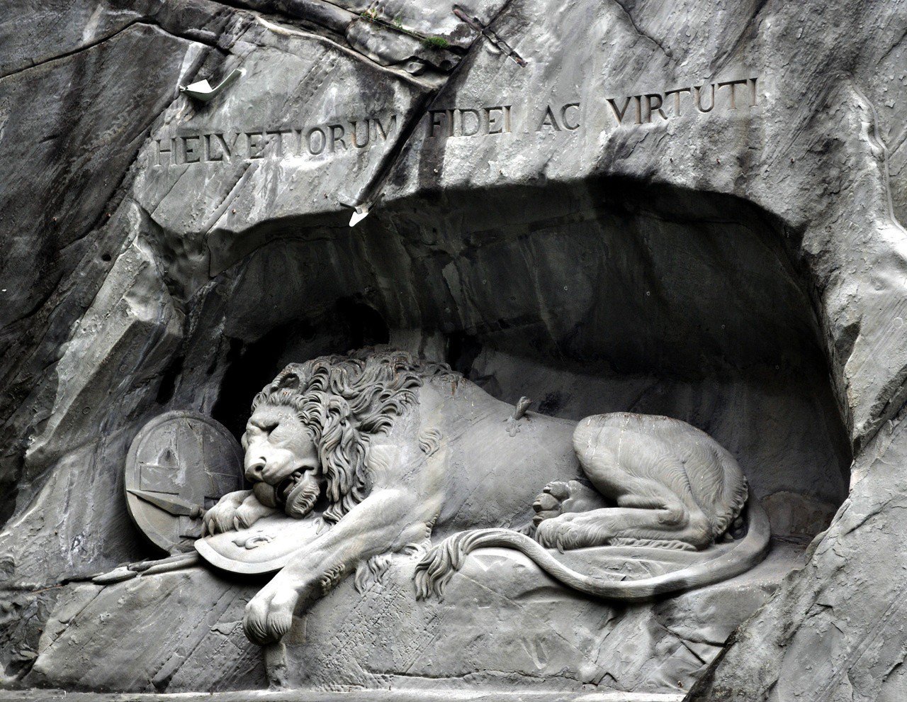 Photo of the "Dying Lion" monument in Lucerne Monument "The Dying Lion"