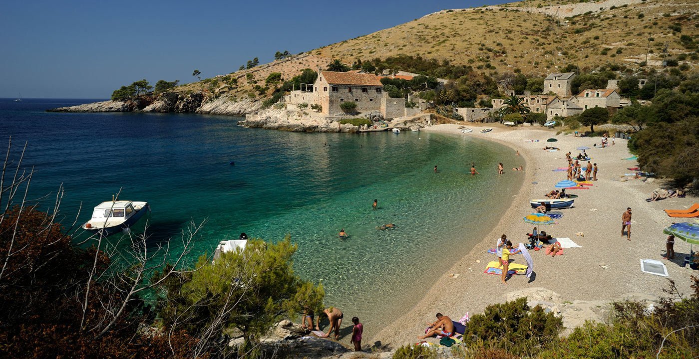 Dubrovnik Beach on the island of Hvar Dubrovitsa Beach