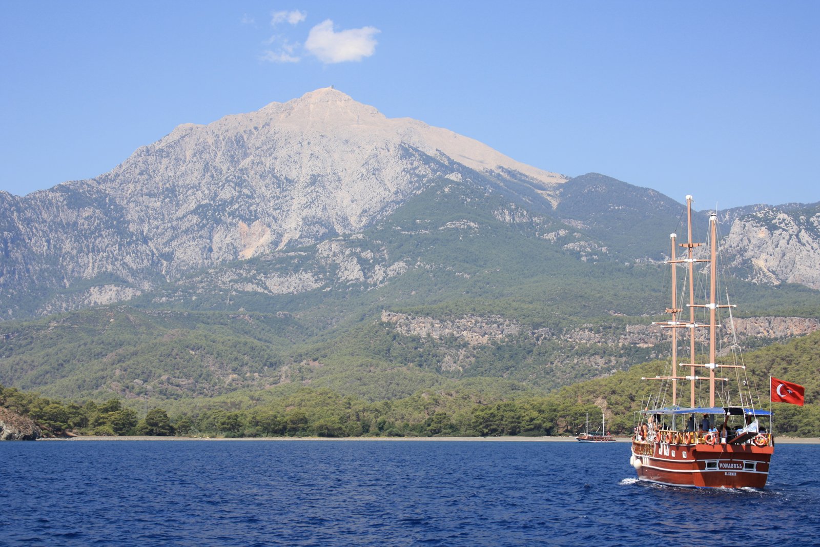 View of the Kemer coast at the foot of Takhtala mountain Kemer Coast