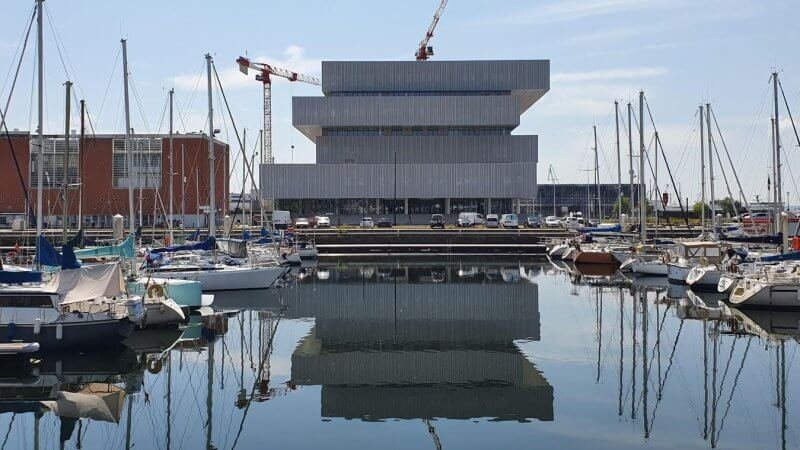 Boats in the port of Le Havre
