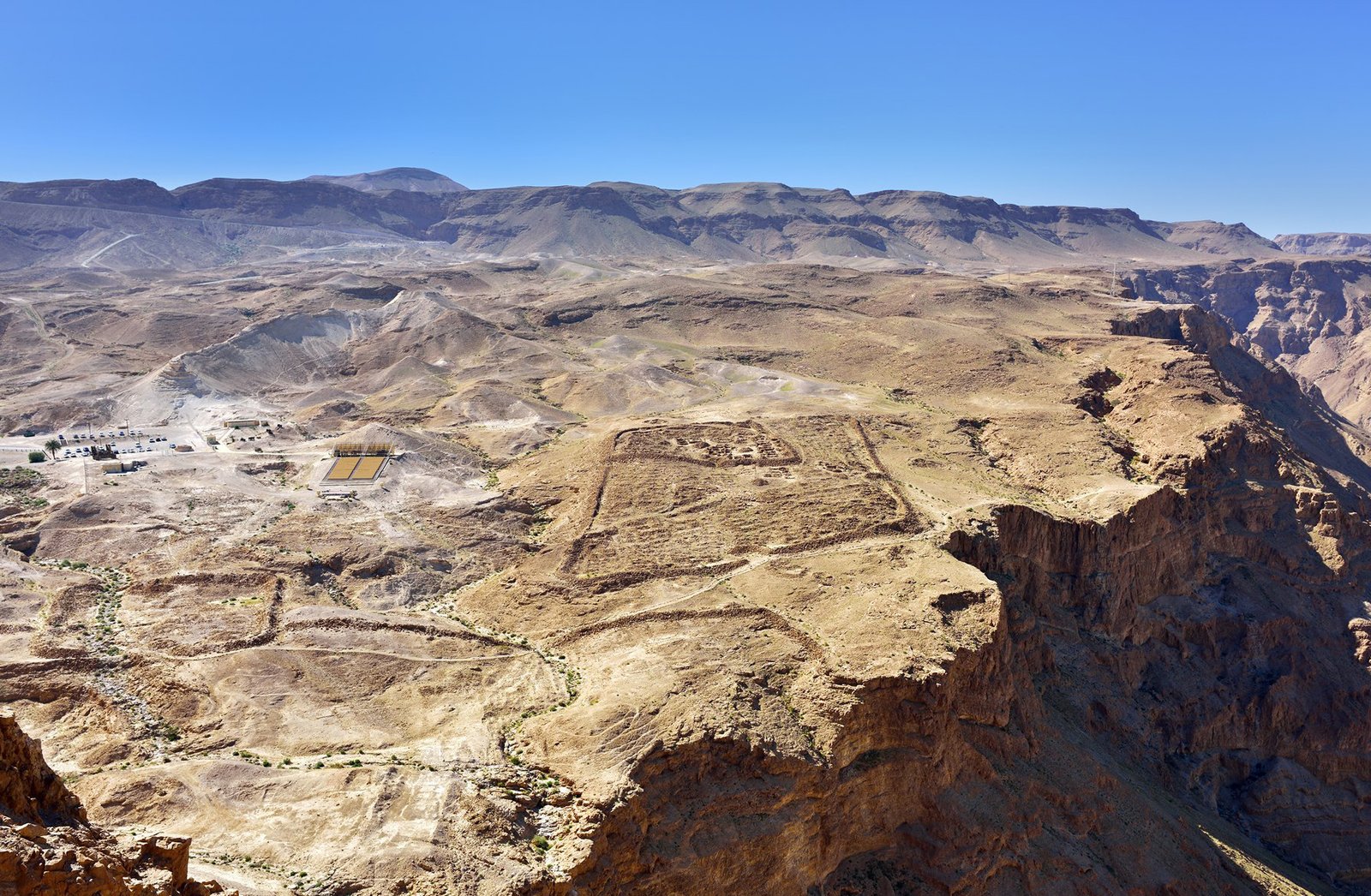 Remains of a Roman military camp near Masada Roman Garrison