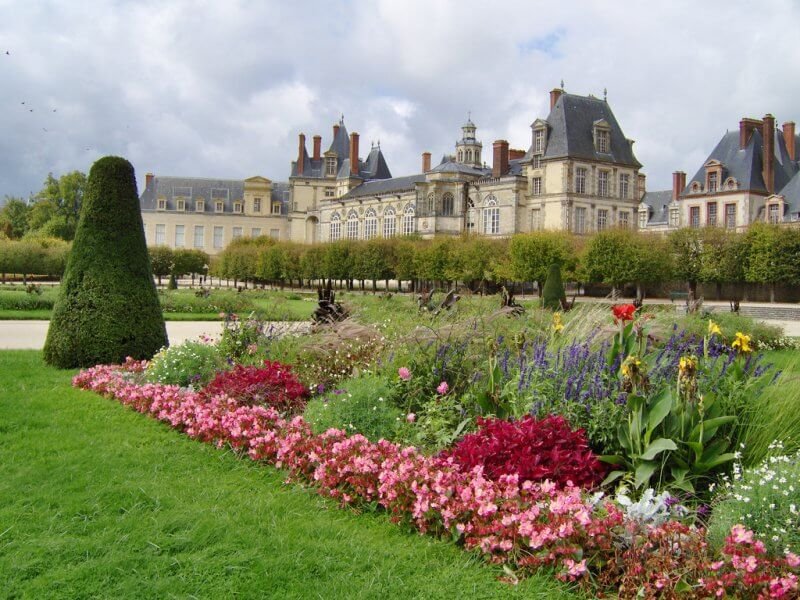 Fontainebleau Flower Garden, France Garden in the palace