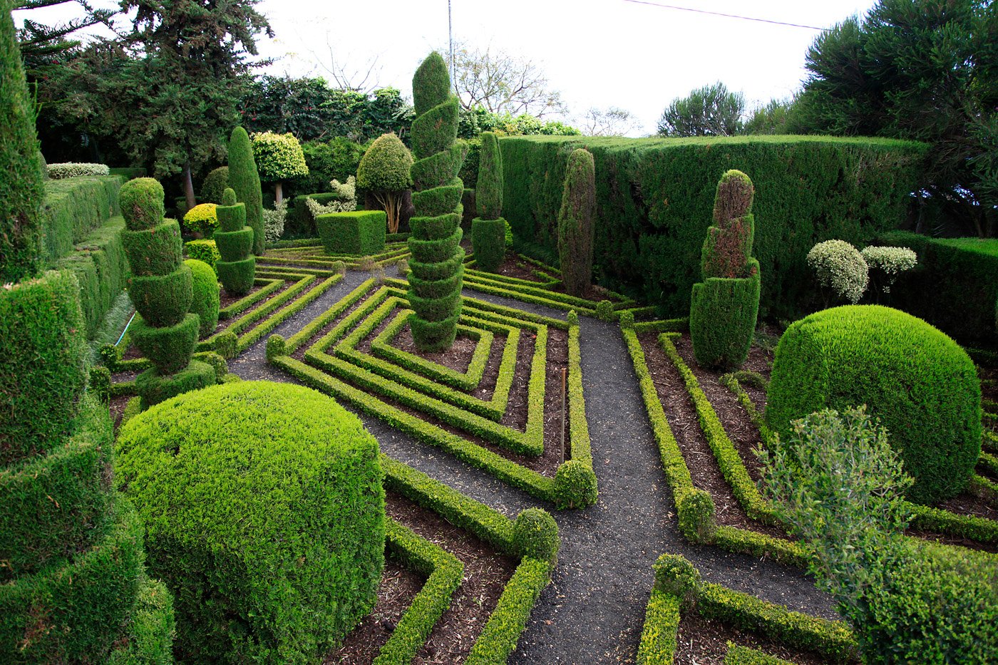 Garden sculptures in the Botanical Garden of Madeira Garden sculptures