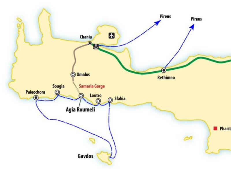 Samaria Gorge Route Map