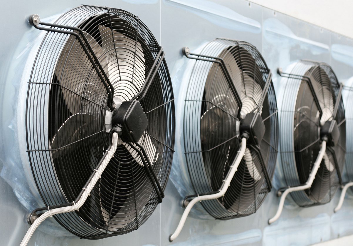 In the photo, the ventilation and air conditioning system Air conditioning and ventilation system