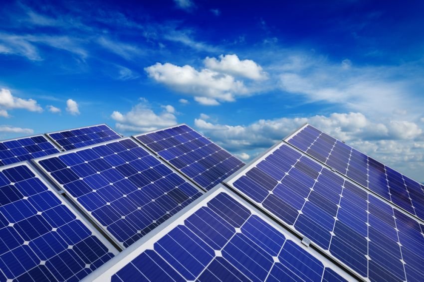 Pictured are solar panels A building is an energy-independent object