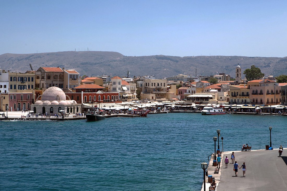 Old Venetian port and promenade of Chania Old Venetian port and embankment