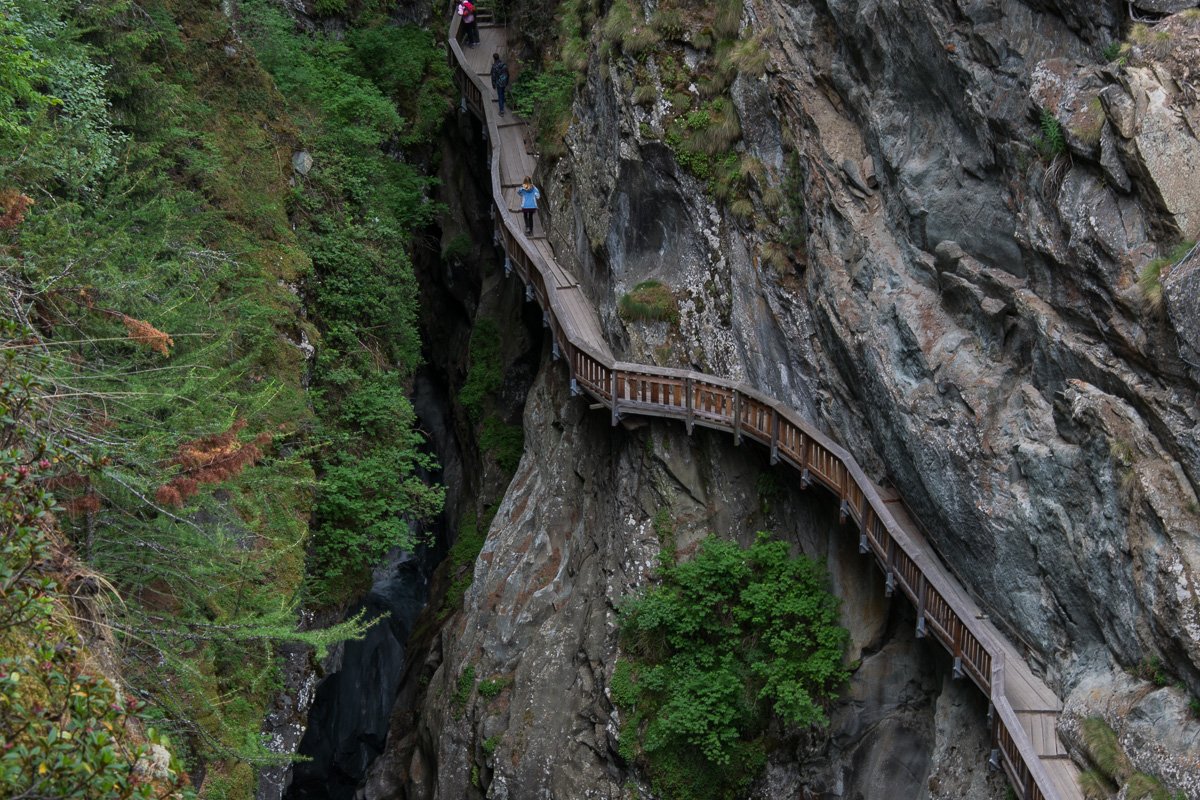 Photo of the Gorner Gorge trail Gorner Gorge