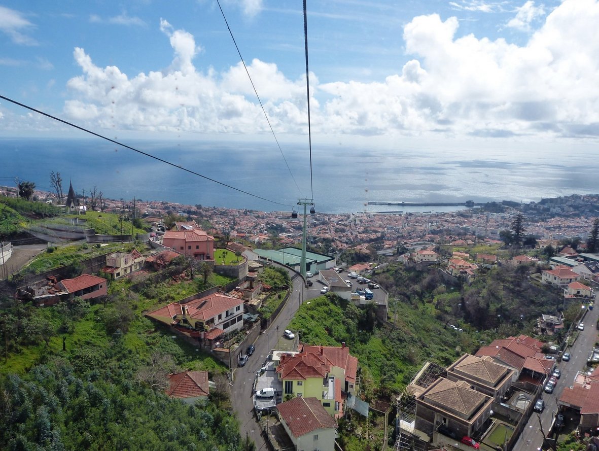 Photo of the view from the cable car cabin in Monte View from the cabin