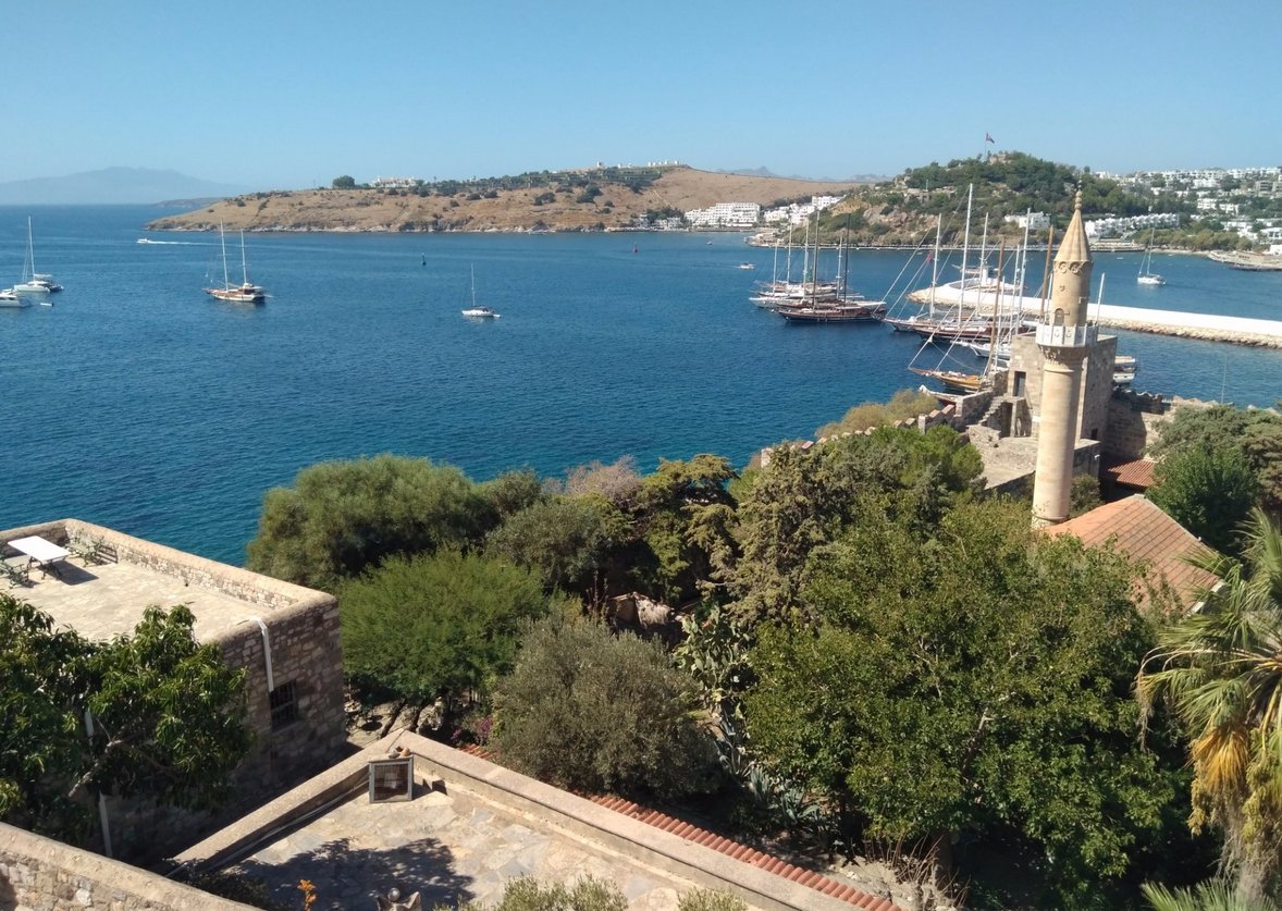Top view photo of St. Peter's Castle Top view from the fortress wall