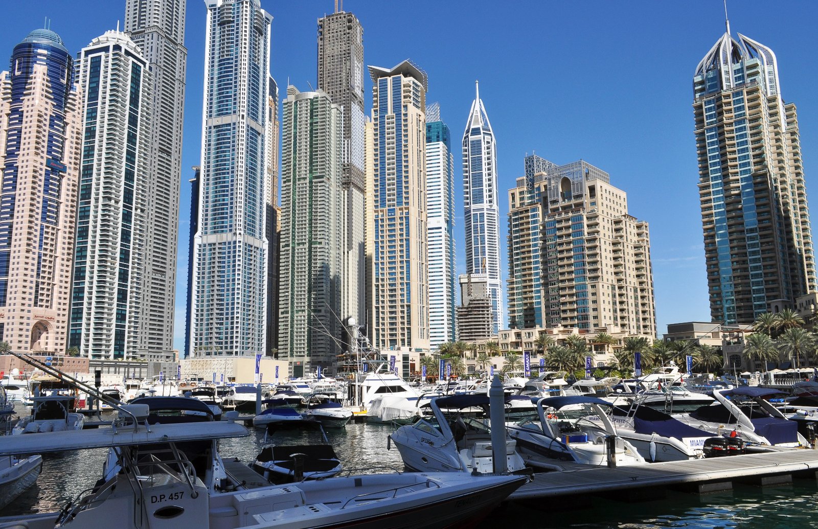 Skyscrapers of the Dubai Marina district