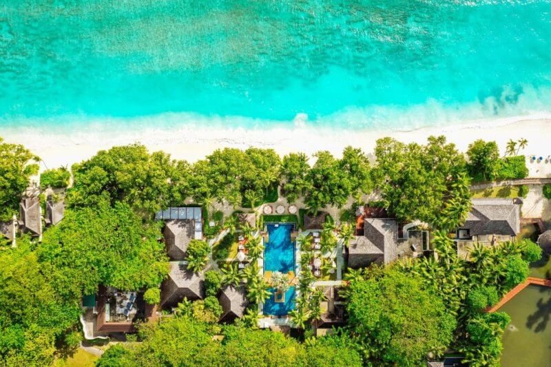 Top view of the Hilton Seychelles Labriz Hotel Hilton Seychelles Labriz