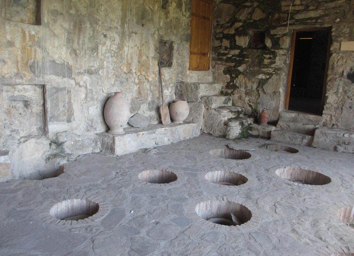 On the photo is the wine storage of the Nekresi complex Nekresi Wine Storage Facility