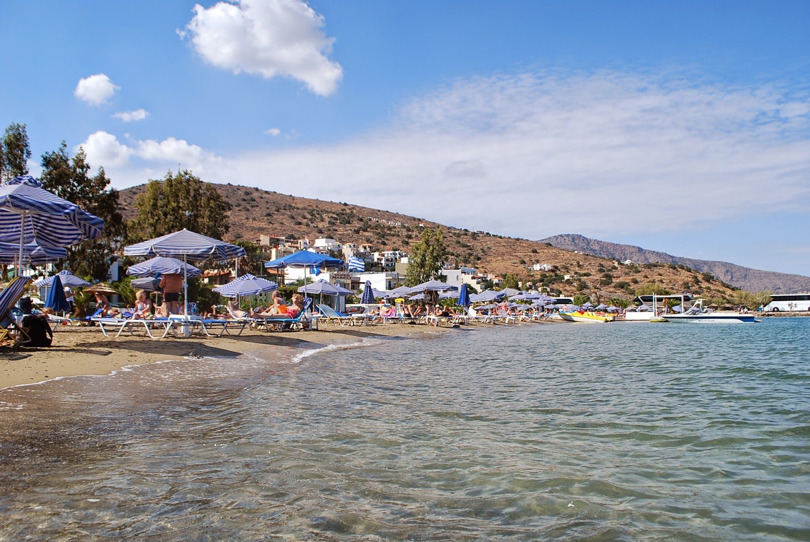Central beach of Elounda, Crete Central beach in Elounda