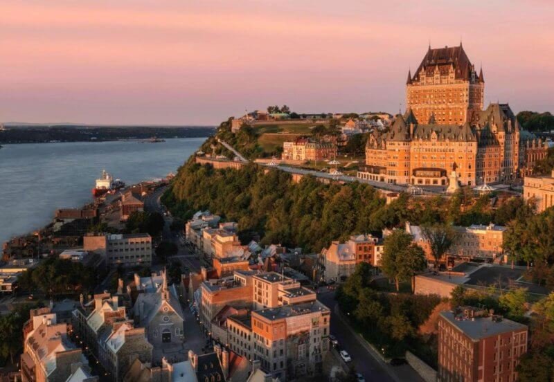 Photo: view of Chateau Frontenac and the river