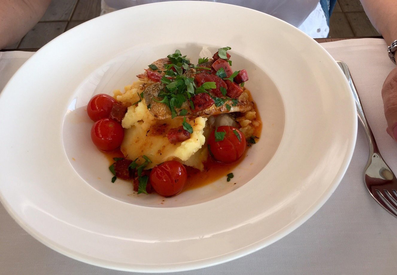 Cherry dish at Hafenrestaurant restaurant Dish with cherries