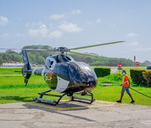 Photo: Zil Air helicopter in Seychelles Helicopter in the Seychelles