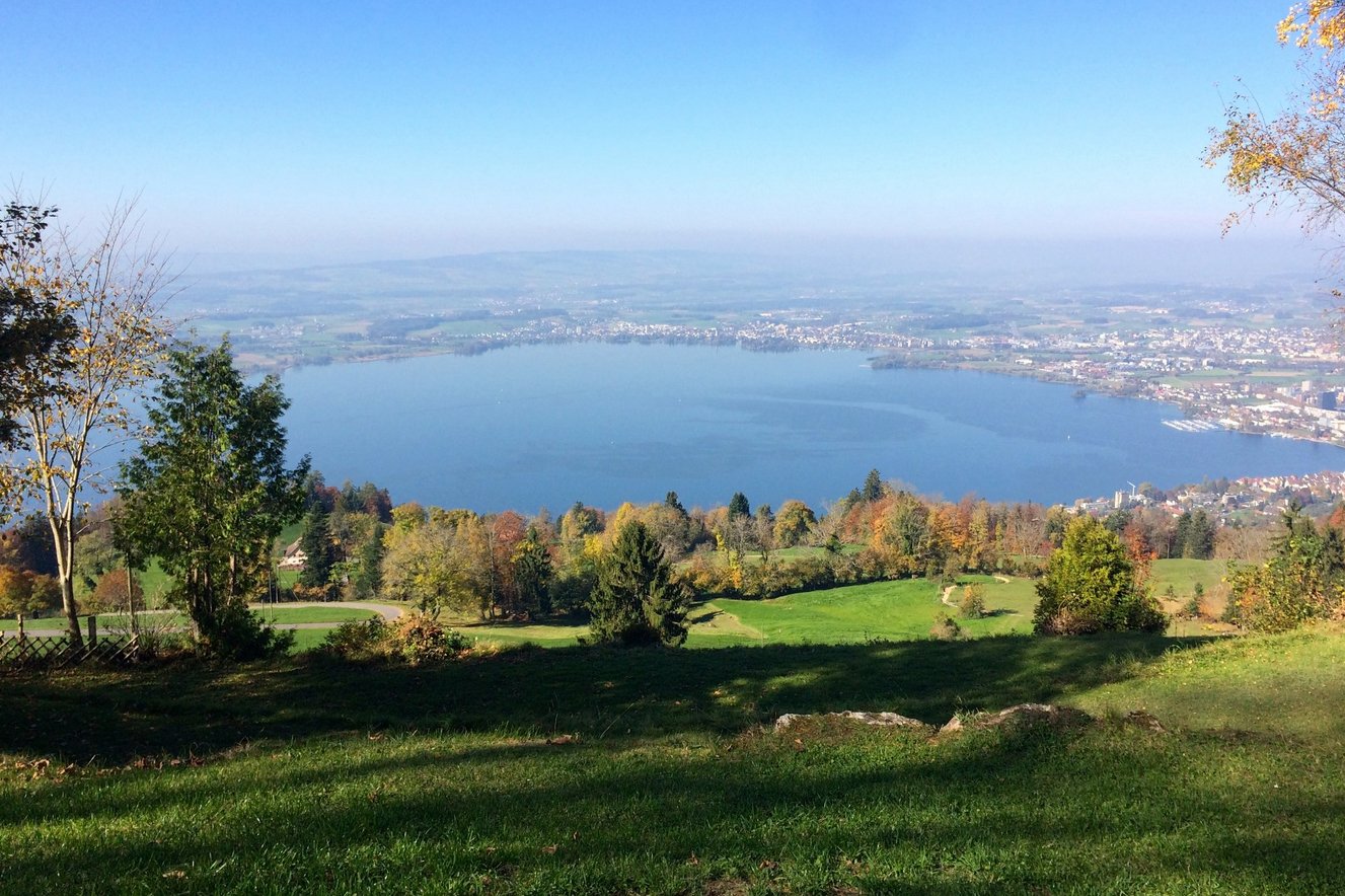 Photo from the Zug mountain lake Lake view from Zug Mountain