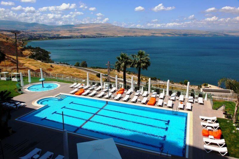 Hotel grounds in Tiberias, Israel Hotel grounds, Tiberias