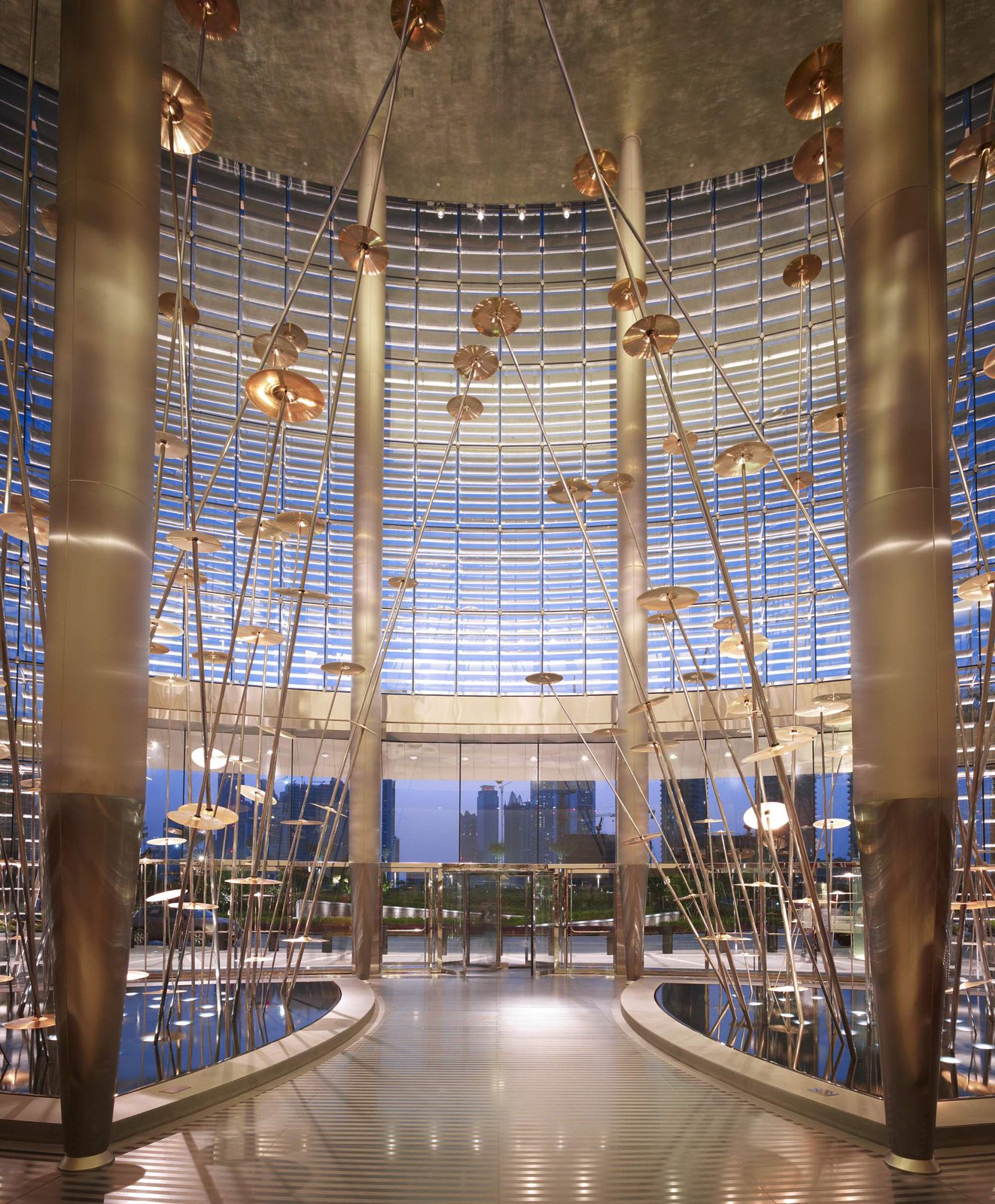 World Voices composition in the lobby of the Burj Khalifa Apartments wing Burj Khalifa Hall