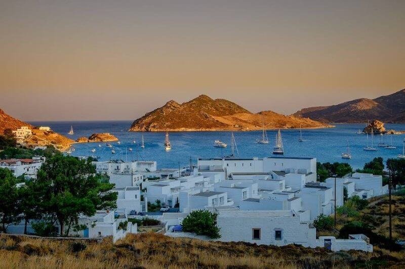 Evening photo of Patmos island Evening island of Patmos