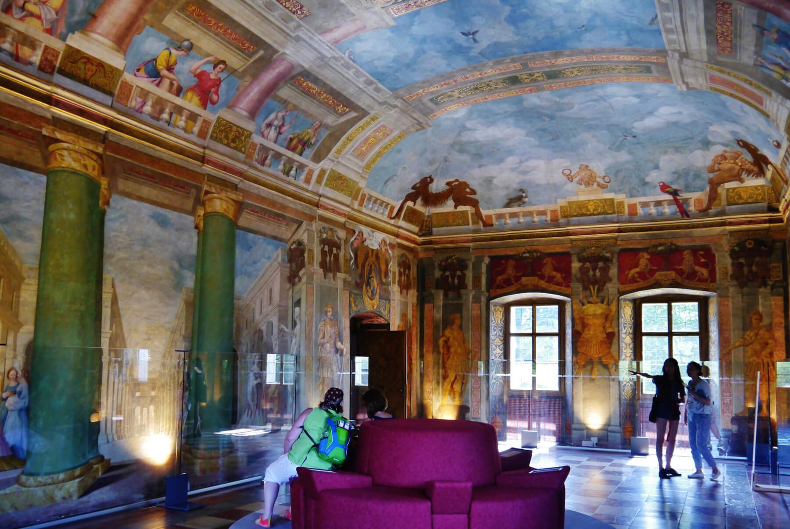 Interior of Helbrunn Castle in Salzburg, Austria Inside Helbrunn Castle