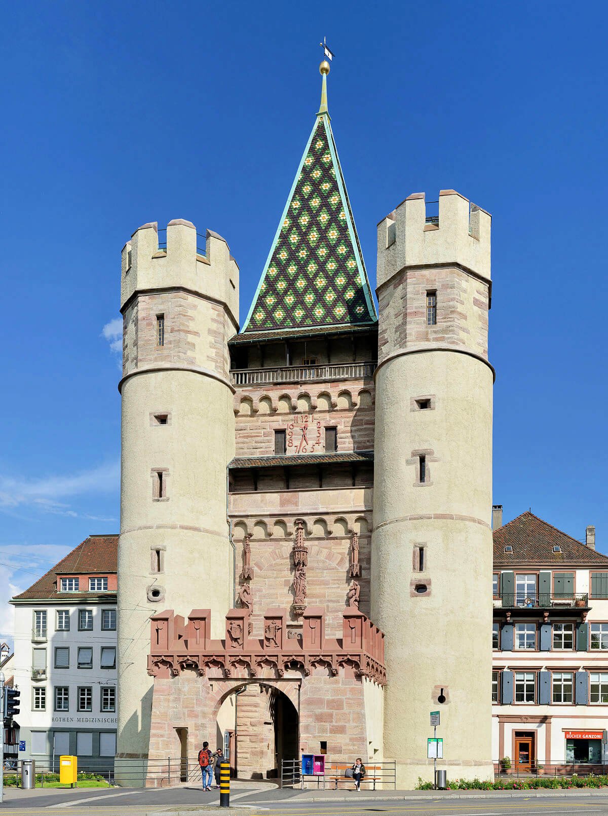 Photo of the Spalentor city Gate in Basel, Switzerland Shpalentor City Gate