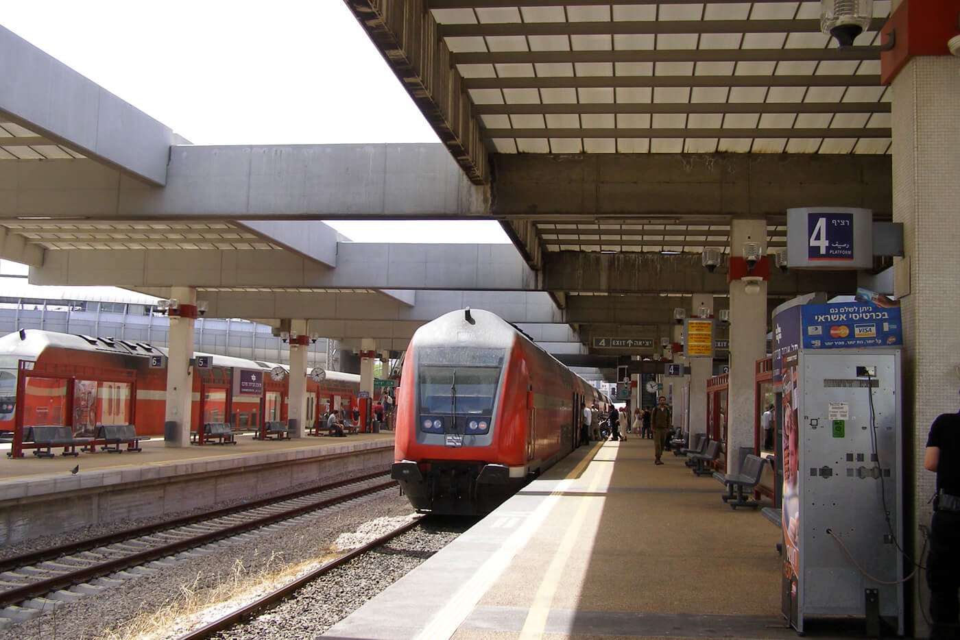 At the Tel Aviv railway station
