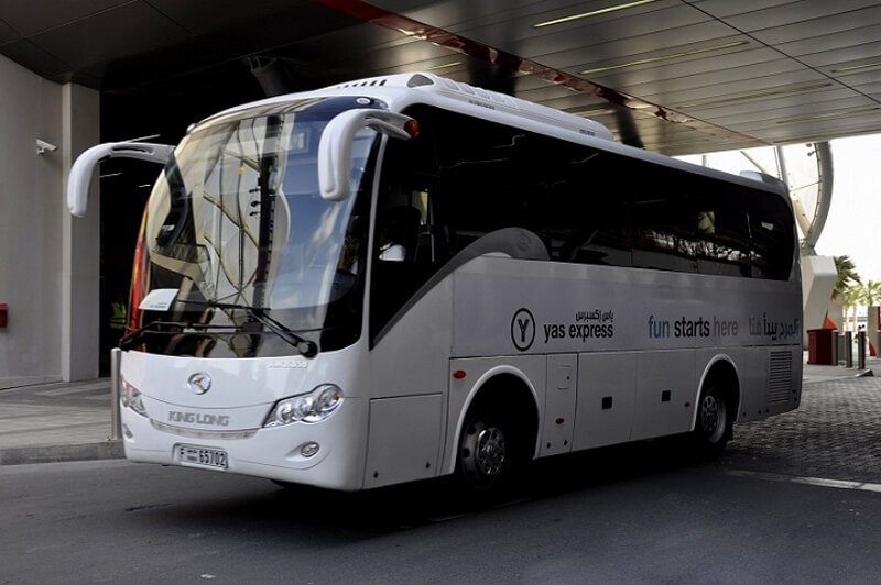 Photo of the Yas Island shuttle bus to Yas WaterWorld «Yas Island shuttle»