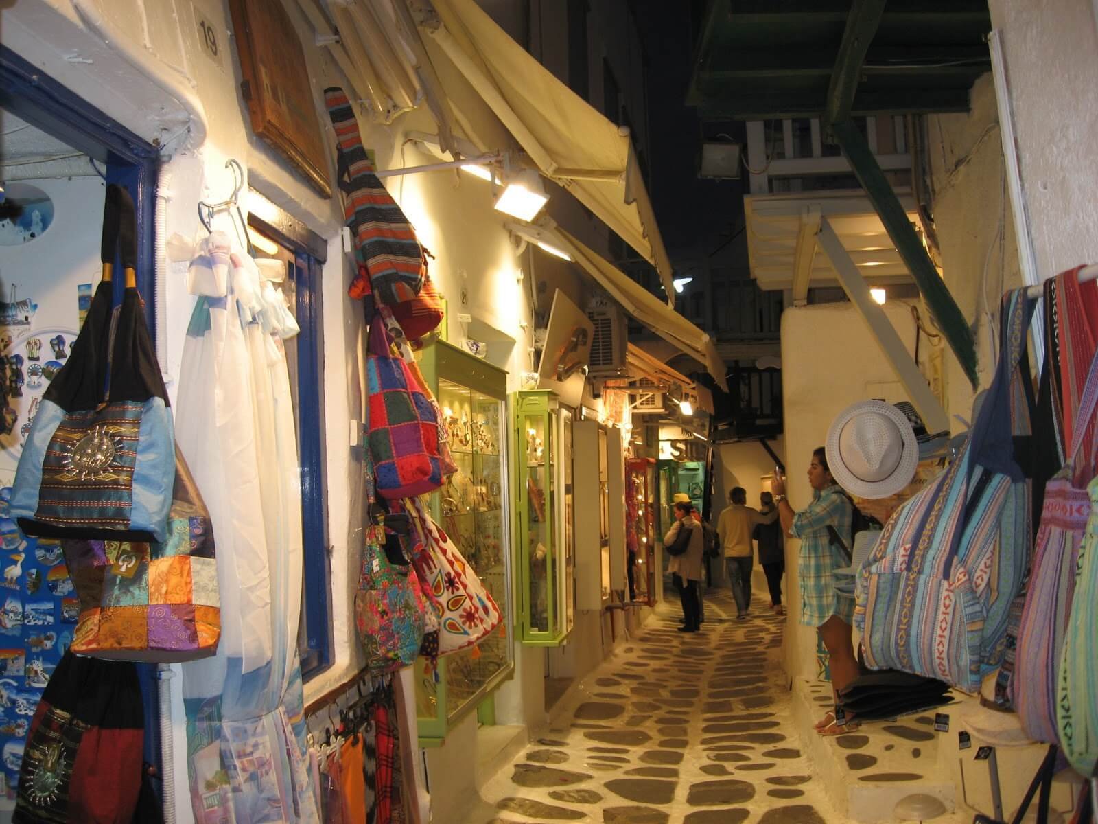 Photos of boutiques on Matogianni Street Boutiques along Matogianni Street