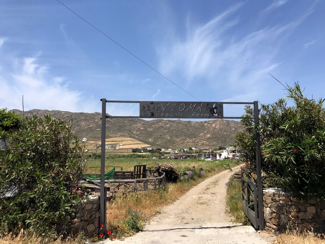 Entrance to Mykonos Vioma Organic Farm Mykonos Vioma Organic Farm