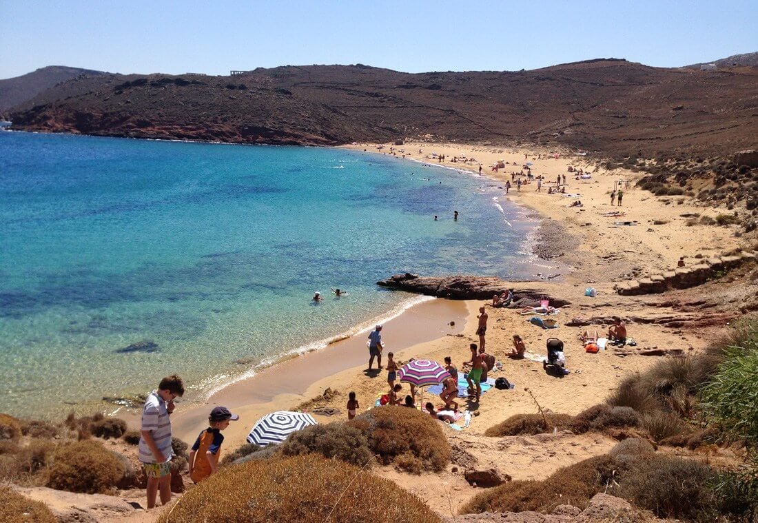 Agios Sostis Beach on Mykonos Island Agios Sostis Beach