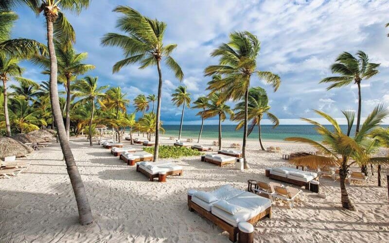 View of Bavaro beach in the Dominican Republic Bavaro beach view