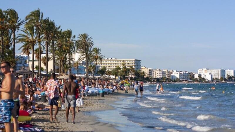 Playa den Bossa in Ibiza, Spain Playa den Bossa