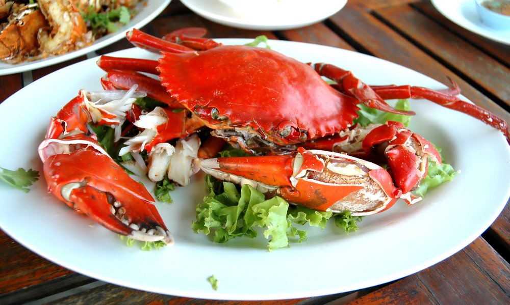 Photo of red boiled crab Boiled crab
