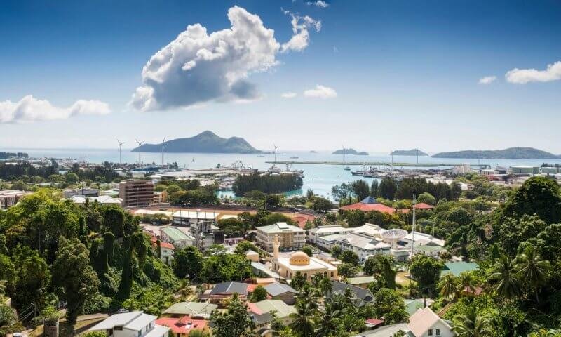 Photo: View of the Seychelles capital, Victoria Victoria Mountain view