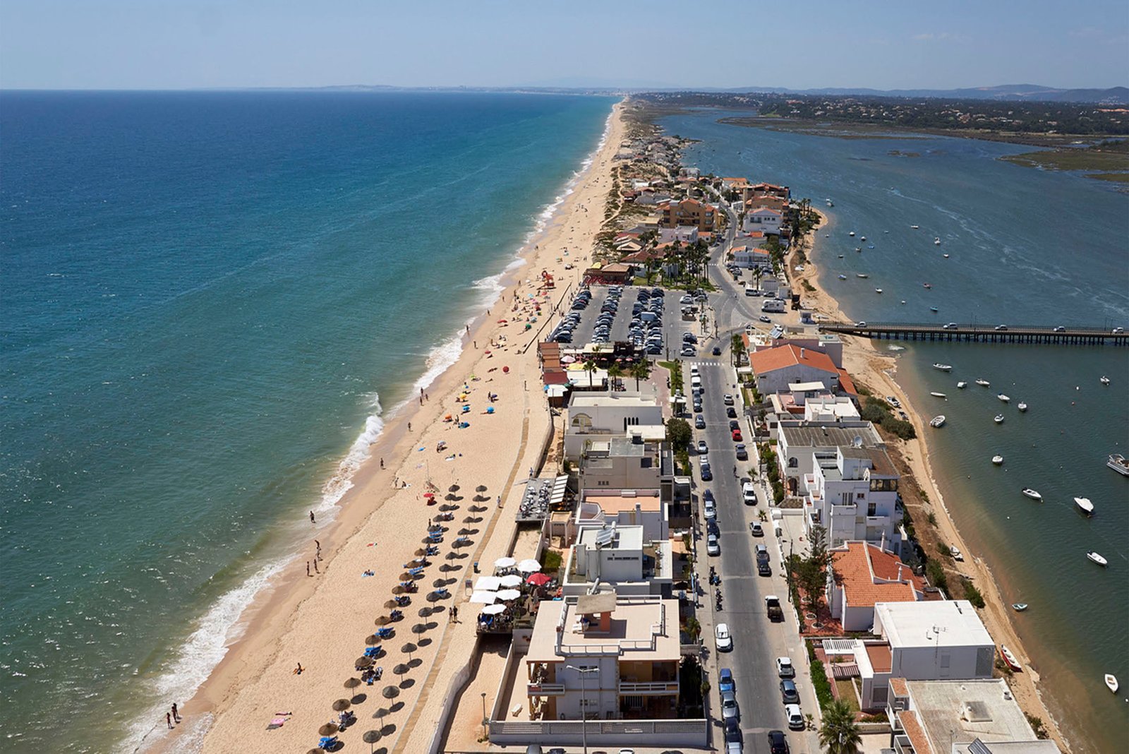 Praia de Faro beach, top view Photo credit: Praia de Faro