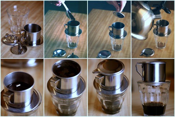 The process of making traditional Vietnamese coffee How to make coffee in Vietnam