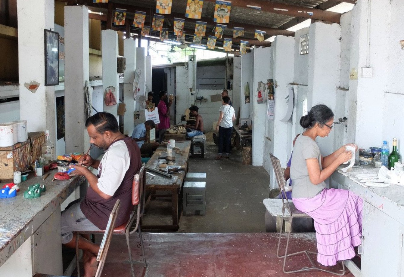 Ambalangoda Mask Making Workshop, Sri Lanka Photo: the process of making masks