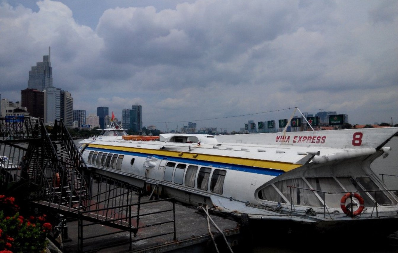 River boat of the Vietnamese company Vina Express Ho Chi Minh City-Vung Tau River Boat