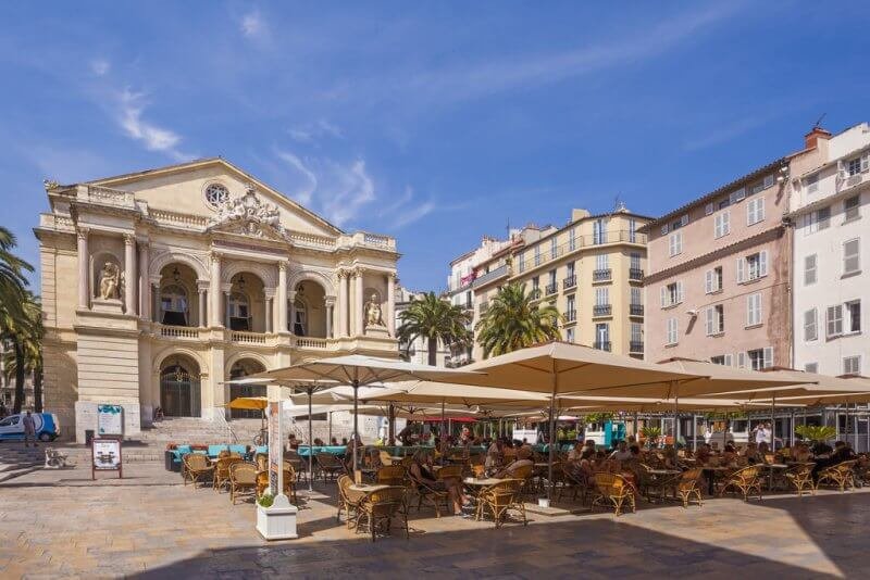 Cafe by the Toulon Opera on the Boulevard de Strasbourg Strasbourg Boulevard, Toulon
