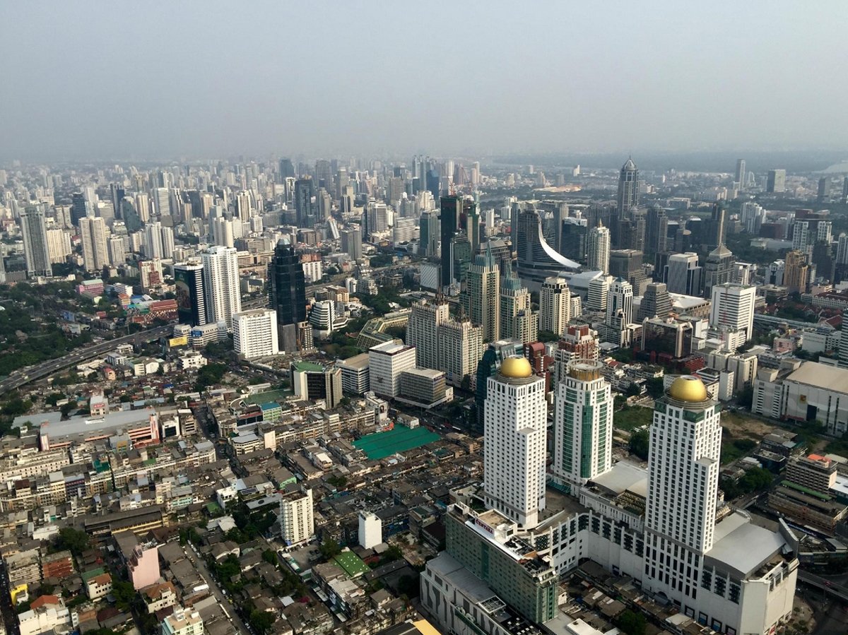 Photo of the beautiful view from the windows of the apartments of Baiyoke Sky Hotel Beautiful view from the apartment windows