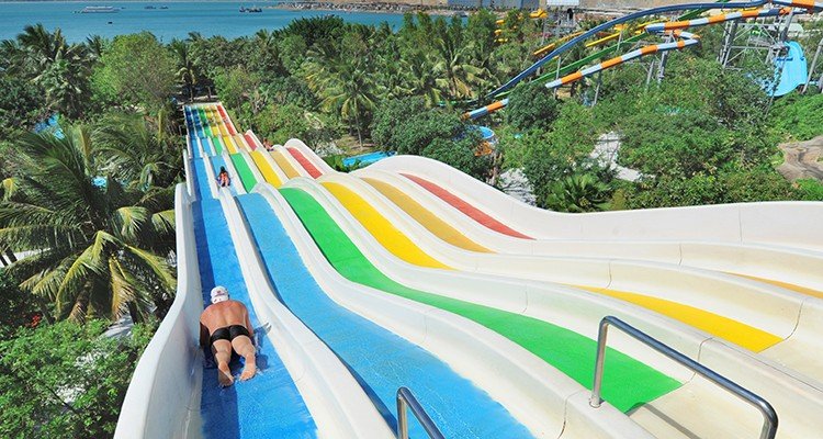High slide at Vinpearl Land Water Park One of the water park slides